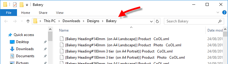 Extracted bakery designs
