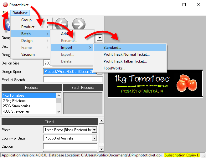 Import into new group